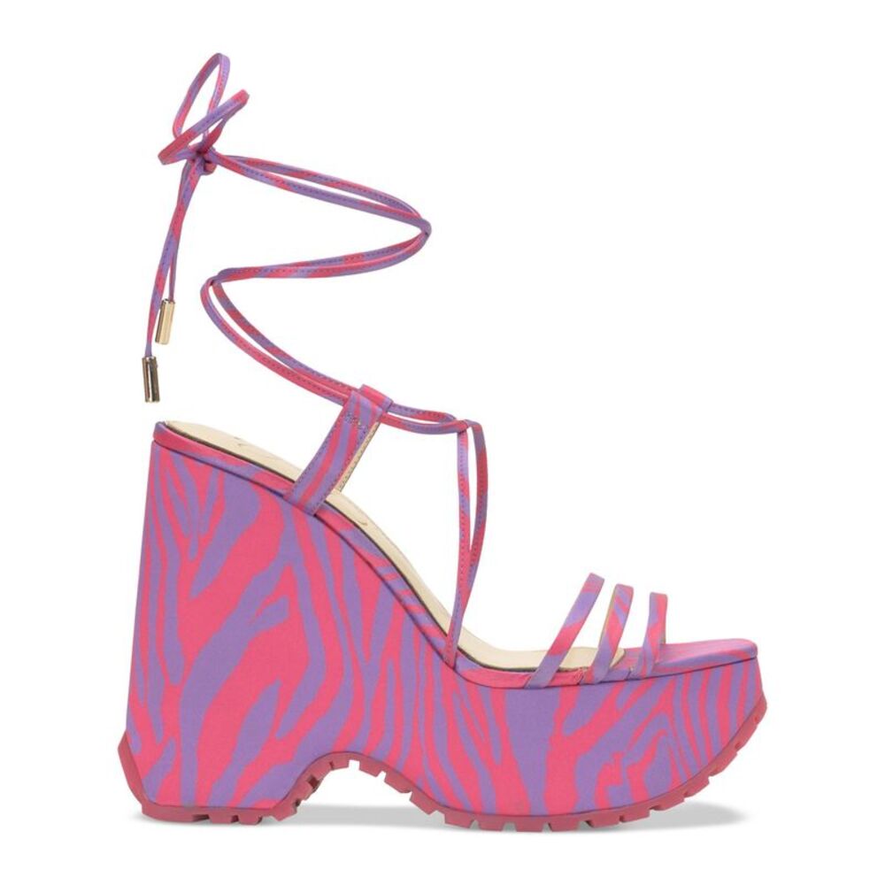 JESSICA SIMPSON Womens Purple 2" Platform Damazy Wedge Heeled Sandal 6 M - Picture 2 of 4
